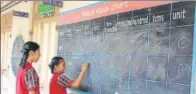  ??  ?? KVK School in Ghatkopar runs an initiative called Bolkya Bhinti (talking walls), where each school wall is used to create learning aids.