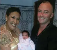  ??  ?? Apart: Laila, Barry and their baby Joudiya