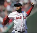  ?? MICHAEL REAVES/GETTY IMAGES ?? Red Sox pitcher Eduardo Rodriguez throws against the Yankees during spring training on Feb. 29, 2020, in Fort Myers, Fla.