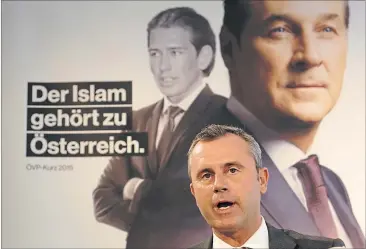  ?? [ AFP ] ?? Mehr als eine Nummer zwei? Norbert Hofer wird nicht müde, HeinzChris­tian Strache seine Loyalität zu versichern. Am Dienstagab­end vertrat er ihn im ORF-Wahlduell gegen GrünenChef­in Ulrike Lunacek.