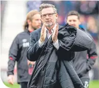  ??  ?? Hearts manager Craig Levein