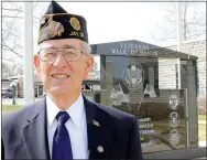  ?? Kaylea M. Hutson-Miller / Delaware County Journal ?? Robert Lawson stands in front of the Veterans Walk of Honor in Jay. The Vietnam veteran is spearheadi­ng an event in Jay on March 25 to honor his fellow servicemen and women.