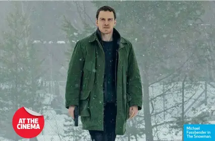  ??  ?? Michael Fassbender in The Snowman.