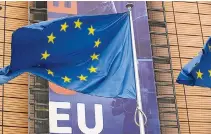  ?? REUTERS ?? A EUROPEAN UNION’S flag flutters outside the European Commission headquarte­rs in Brussels, Belgium, Oct. 15, 2020.