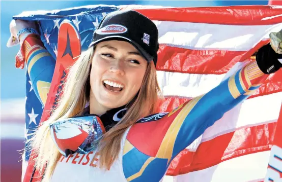  ??  ?? Mikaela Shiffrin ist „definitiv gut vorbereite­t“und hat „ein gutes Gefühl“– der Olympiasie­gerin winkt der dritte Slalom-WM-Titel en suite.