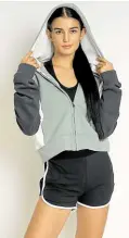  ??  ?? Warm up with a workout hoodie.