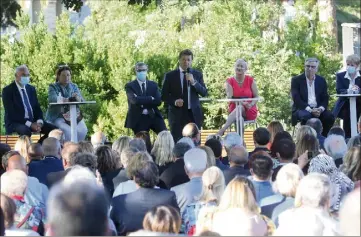  ?? (Photo Cyril Dodergny) ?? Christian Estrosi a tenu, hier soir, un premier meeting de campagne au jardin Albert-Ier à Nice.