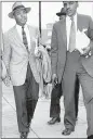  ?? AP ?? A new statue is based on this photo of King walking with Bayard Rustin and Ralph David Abernathy (not seen here).