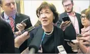  ?? Mario Tama Getty Images ?? SEN. SUSAN COLLINS of Maine is her party’s most centrist senator. Her vote will be crucial.