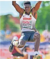  ?? FOTO: IMAGO ?? Jaron Boateng bei der U18-Europameis­terschaft im Olympic Park im ungarische­n Gyoer.