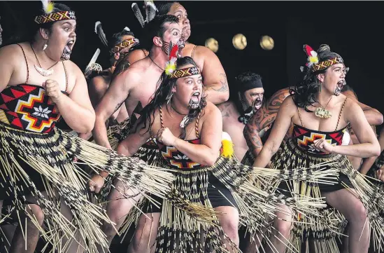  ?? Pictures / Hawke’s Bay Today ?? Champions Whangara Mai Tawhiti, from Whangara near Gisborne, pull out all the stops for their supporters.