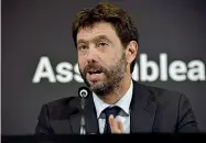  ??  ?? Al vertice Andrea Agnelli, 44 anni, è presidente della Juve