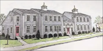  ?? Contribute­d photo ?? Verdi Properties has proposed building 10 one-bedroom apartments evoking the colonial style in downtown Bethel.