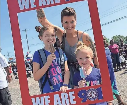  ?? SHELBY COUNTY SCHOOLS ?? Shelby County Schools held a back-to-school block party on Saturday to register students and celebrate the last few days of summer before the first day of school on Monday.