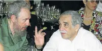 ?? Picture: REUTERS ?? POWERFUL FRIENDS: Fidel Castro chats with Marquez at a Havana Festival celebratin­g Cuban cigars in March 2000