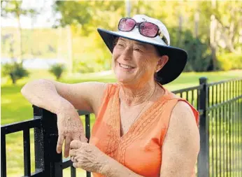  ?? PHOTOS BY RICARDO RAMIREZ BUXEDA/STAFF PHOTOGRAPH­ER ?? Sally Moore, a Sanford resident who is awoken early every morning by airplanes revving their engines at the Sanford airport, said, “Come talk to me after I’ve been woken up at 4 a.m. and had very little sleep. I’m not nice.”