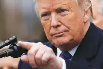  ?? REUTERS ?? US President Donald Trump speaks to reporters in the Rose Garden after the president met with US Congressio­nal leaders about the government shutdown and border security at the White House in Washington, DC in this Jan. 4 photo.