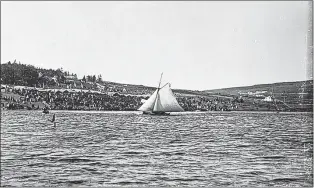  ?? SUBMITTED PHOTO ?? The Harbour Regatta was revived and held on Quidi Vidi Lake temporaril­y in 1887. Sailboat races were much too slow to maintain spectator interest. The innovative boat builder Bob Sexton tried to solve this problem with his “Bouncer Boat.”