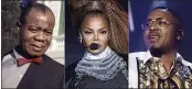  ?? THE ASSOCIATED PRESS ?? Jazz musician Louis Armstrong appears in Rome in 1968, from left, Janet Jackson performs at the Essence Festival in New Orleans on July 8, 2018, and Nas performs at the Essence Festival in New Orleans on July 6, 2019.