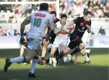  ?? Photo Icon Sport ?? Auteurs d’un essai dès la 9e minute par Toby Arnold, les Lyonnais ont éteint toutes velléités paloises d’entrée de match.