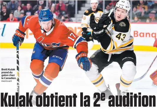  ?? PHOTO AFP ?? Brett Kulak prend du galon chez le Canadien.