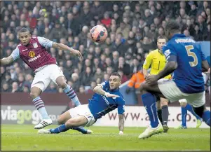  ??  ?? UNSTOPPABL­E: Bacuna scores a superb opening goal for the hosts at Villa Park