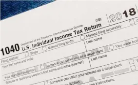  ?? Mark Lennihan/Associated Press ?? The IRS began accepting tax return filings for 2022 on Jan. 23. The deadline is April 18. The deadline for taxpayers who request an extension is Oct. 16.