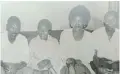  ?? ?? OLD TIMES: Tunyiswa and her husband Ramadhani Shabani, right, with friends in Dar es Salaam, where the Korsten-born nurse helped to revive the health system in Tanzania