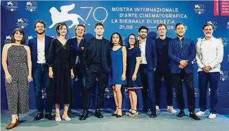  ?? Foto: Tarantula ?? Die Filmcrew anlässlich der Weltpremie­re von „Blanquita“auf den 79. Filmfestsp­ielen in Venedig.