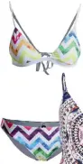  ??  ?? Printed one piece Billabong R900 Multi colour bikini Royal T at Zando.co.za R429 (for set)