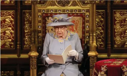  ?? ?? The Queen delivers her speech in the House of Lords during the state opening of Parliament on 5May 2021. Photograph: Chris Jackson/PA