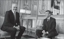  ??  ?? Edi Rama gjatë takimit me Emmanuel Macron