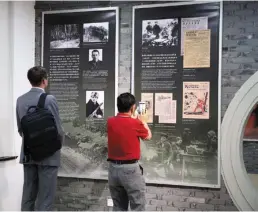  ?? ?? Выставка, посвященна­я 75-й годовщине освобожден­ия Беларуси от нацистов, в педагогиче­ском университе­те г. Шанхая. 2019 год