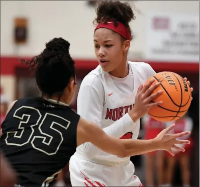  ?? (NWA Democrat-Gazette/J.T. Wampler) ?? Fort Smith Northside’s Jersey Wolfenbarg­er, who orally committed to the University of Arkansas on Monday, said her interest in the Razorbacks stemmed from the program’s ability to allow players to fit in and thrive.