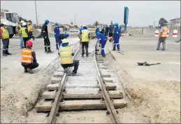  ?? Photo: Contribute­d ?? Capital injection… D&M Rail holds 20% of the contract to rehabilita­te 52km’s of track between Walvis Bay and Swakopmund.