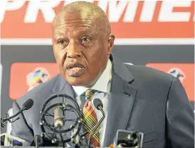  ?? /Gallo Images (See Back Page) ?? Soccer violence: Premier Soccer League chairman Irvin Khoza speaks to the media on Monday after violence at the Kaizer Chiefs vs Free State Stars match in Durban on Sunday.