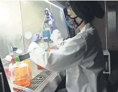  ??  ?? Lena Labdi, a research assistant at the University of Massachuse­tts Medical School, works in the Sena- Esteves lab that developed the gene therapy Alissa received in January.