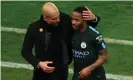  ??  ?? Pep Guardiola’s influence has been important for Sterling. Photograph: Simon Stacpoole/Offside/Getty Images