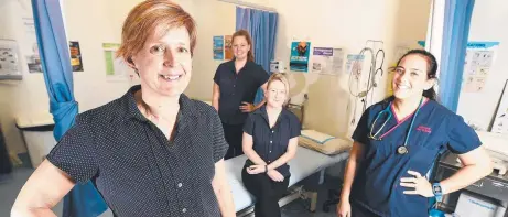  ?? WELCOMING TEAM: Kirwan GP Clinic practice manager Justine Donoghue, supervisor Dannille Harding, receptioni­st Maddison Searle and registered nurse Jitlani Baker. Picture: ALIX SEENEY ??