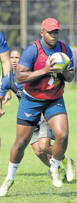  ?? Picture: GALLO IMAGES ?? PUSHING HIMSELF: Lizo Gqoboka of the Bulls started most of the Super Rugby matches from the bench but his hard work at training has changed that