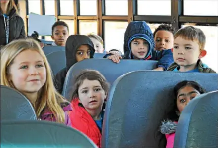  ?? SUBMITTED PHOTOS ?? Students at Mary C. Howse Elementary School learn about proper bus behavior and safety.