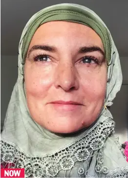  ??  ?? Changing faces: From left, Sinead O’Connor in her award-winning video, dressed as a priest on Italian TV, and wearing a hijab NOW