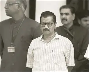  ?? RAJ K RAJ/HT PHOTO ?? Delhi Chief Minister Arvind Kejriwal at the Vidhan Sabha, March 16. Kejriwal clearly picked a fight he was never capable of sustaining, leave alone winning.