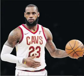  ?? GETTY IMAGES ?? Cavaliers forward LeBron James recently became the oldest player to score 2,000 points and have 500 rebounds and assists in a season.