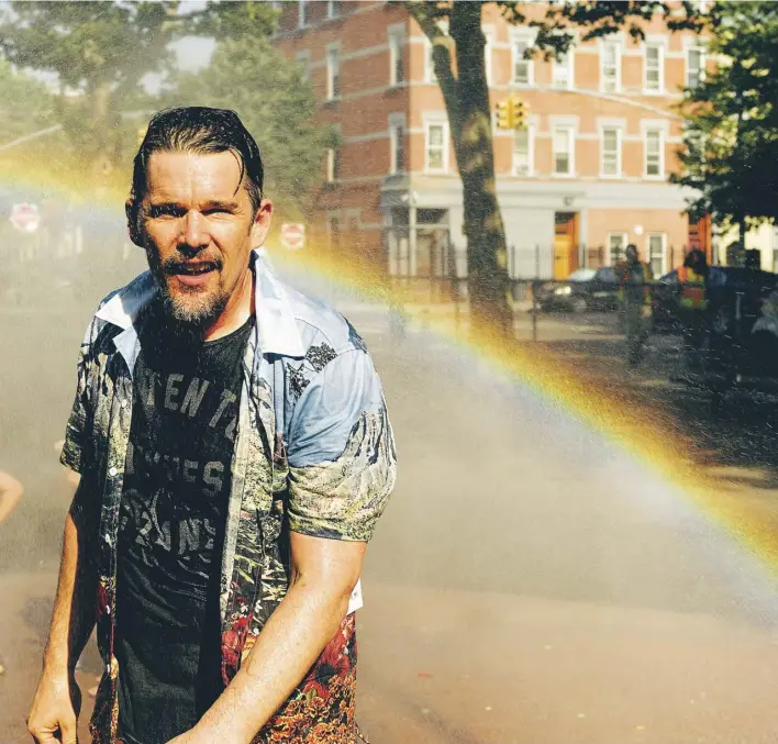  ??  ?? Ethan Hawke near his home in Brooklyn, New York