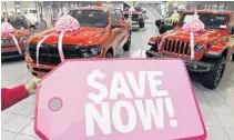  ?? TAIMY ALVAREZ/SOUTH FLORIDA SUN SENTINEL ?? There are big discounts, cash back and low financing available on certain car models as 2019 ends, dealership­s and consumer experts say.