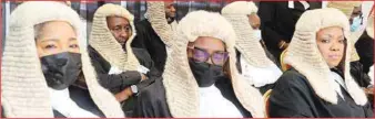  ?? ?? L-R: Justice Akinlade; Justice Ighile and Justice Opesanwo