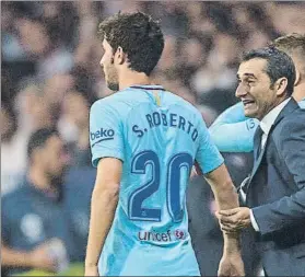  ?? FOTO: PERE PUNTÍ ?? Sergi Roberto, comodín para Valverde Es de los canteranos que más cuentan