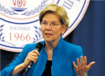  ?? Foto: Butch Dill/ap ?? Elizabeth Warrens kampanj är nere för räkning inför supertisda­gen.