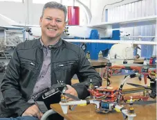  ?? /Supplied ?? Say high: Damian Mooney is a specialist in autonomous aircraft at Nelson Mandela University.